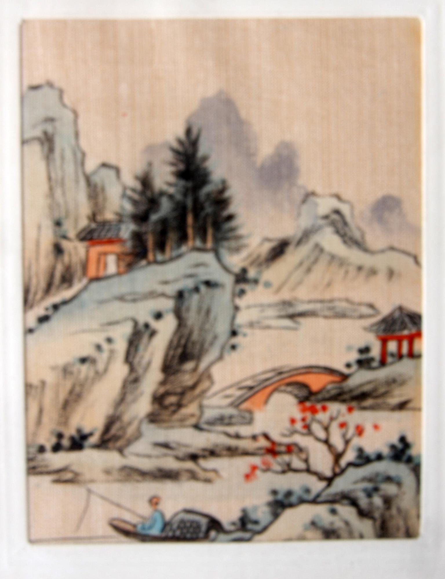 SIDENMÅLNINGAR, 5 st. Kina.