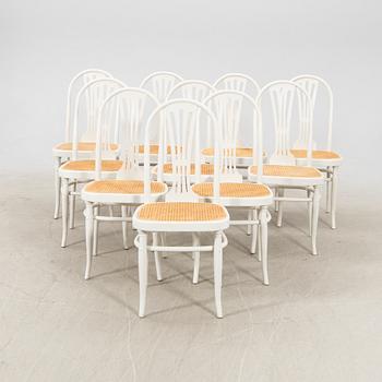 A set of 10, 20/21 st century possibly Italian chairs.