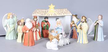 FIGURINER, 15 st, flintgods, efter Jenny Nyströms julkrubba, utgiven av Kalmar Läns Museum.