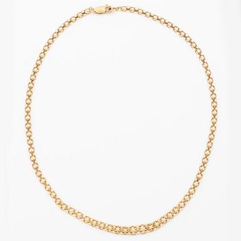 18K gold necklace.