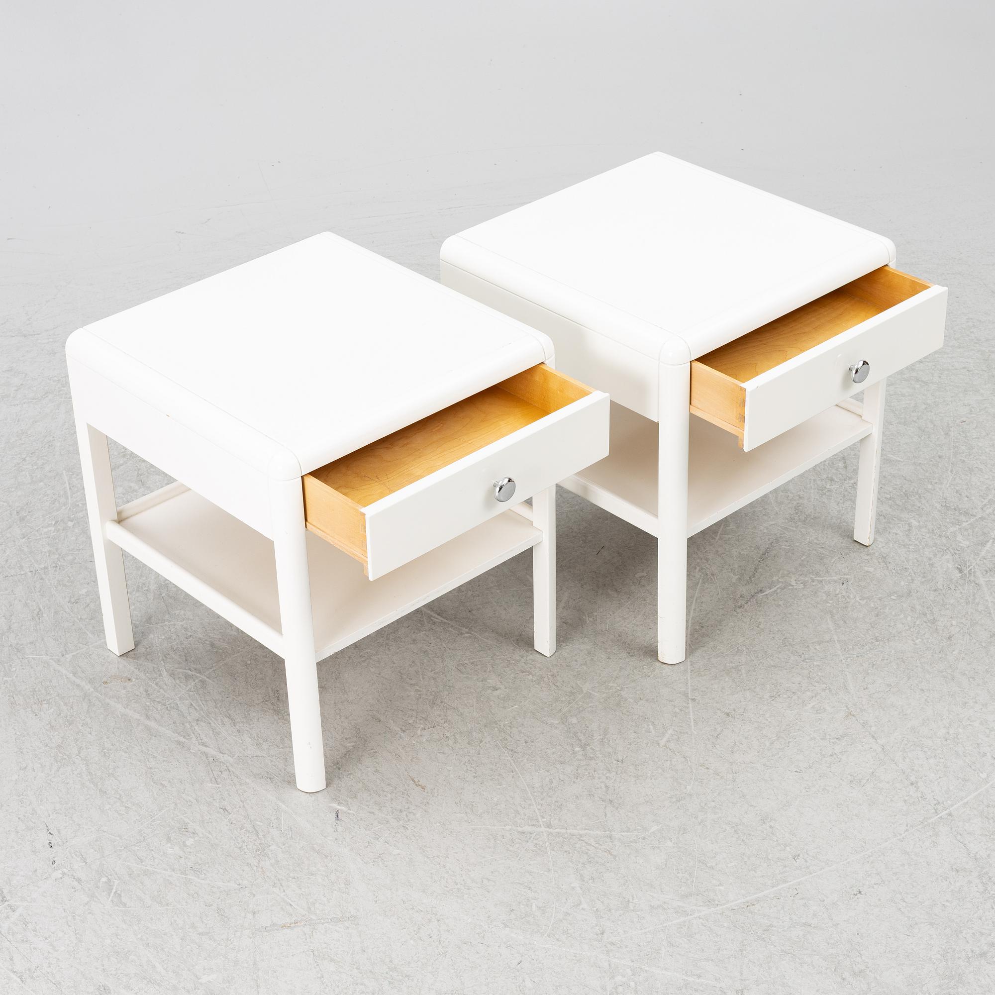 Nordiska Kompaniet, a pair of bedside tables, second half of the 20th century.