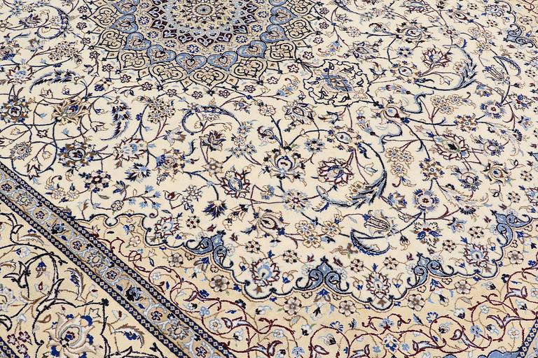 A carpet, Nain part silk s.k 9LAA, ca  417 x 287 cm.
