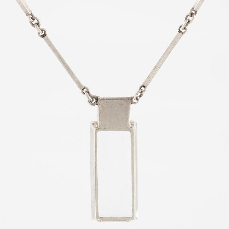 Collier, Stigbert, silver med bergkristall.