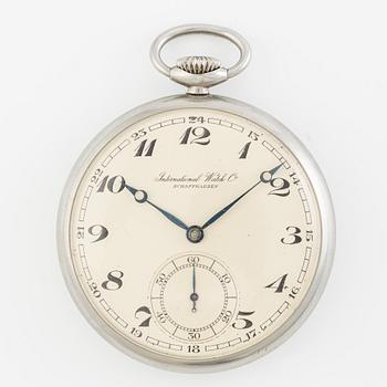 International Watch Co, pocket watch, "steel case", 50 mm.