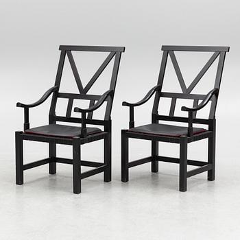 John Kandell, armchairs, a pair, "Victory", Källemo, after 1990.