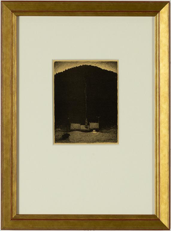 John Bauer, lithograph, from: "Troll", 1915. Signed B in the print.