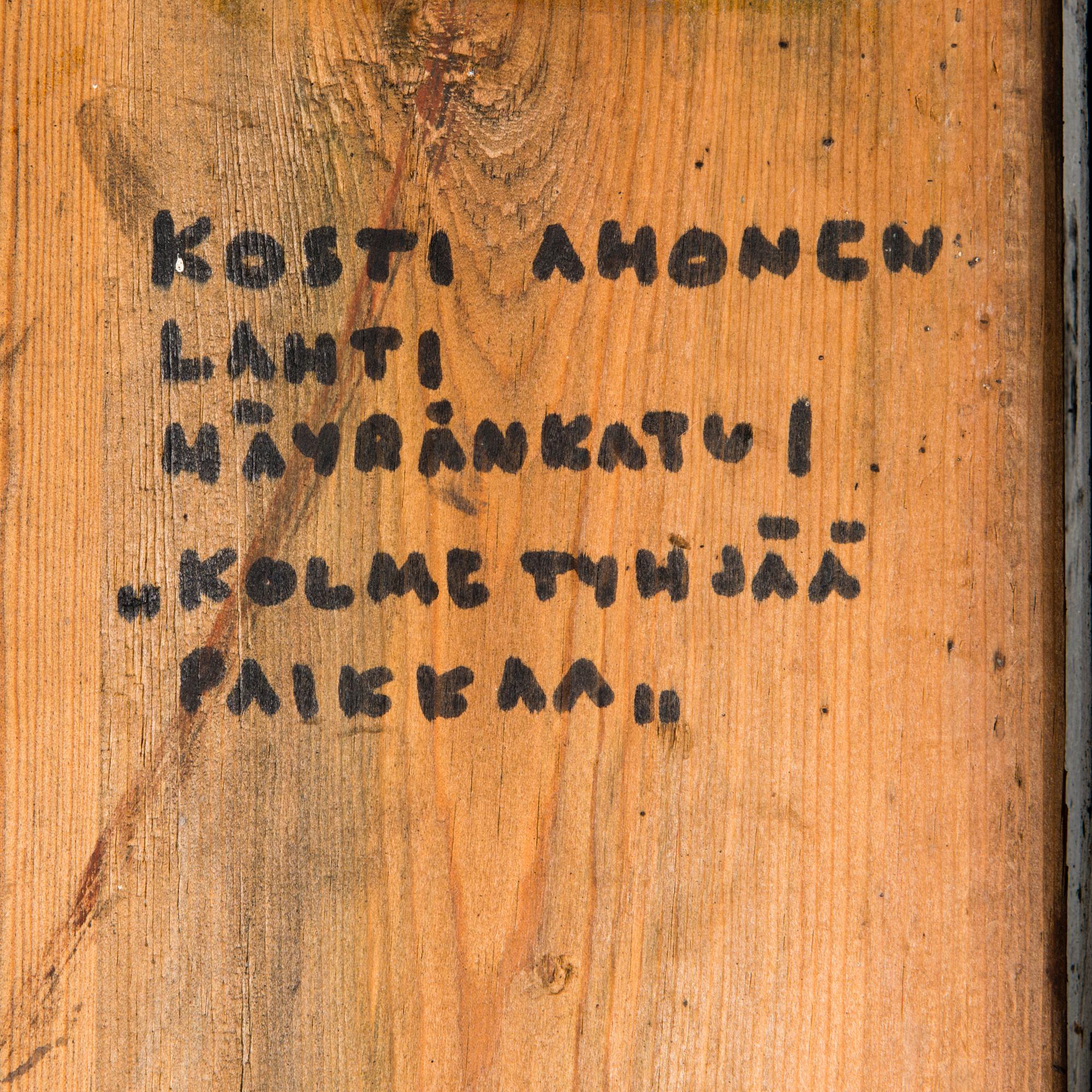 KOSTI AHONEN, sculpture, wood, signed.
