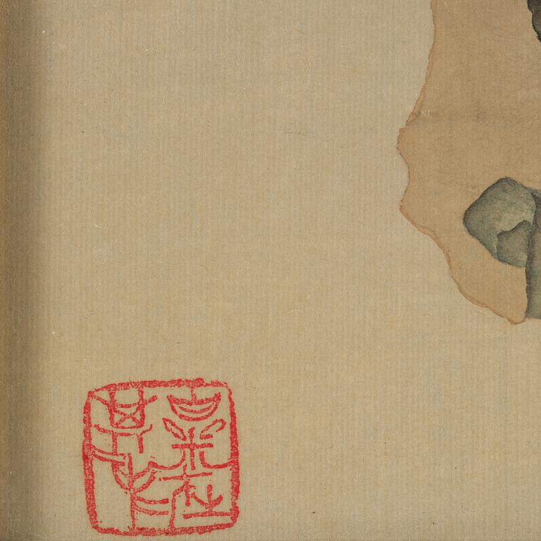 Okänd konstnär, Bapomålningar, två stycken, Kina, 1900-tal.