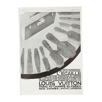 LOUIS VUITTON and HERMÈS, three fashion posters in black and white.