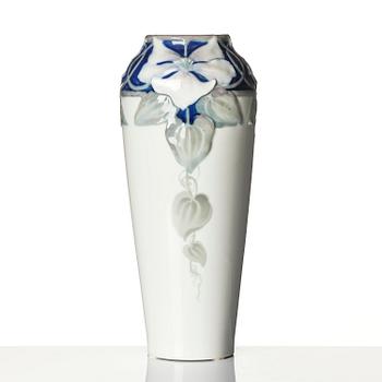 Nils Emil Lundström, an Art Nouveau porcelain vase, Rörstrand, ca 1900.