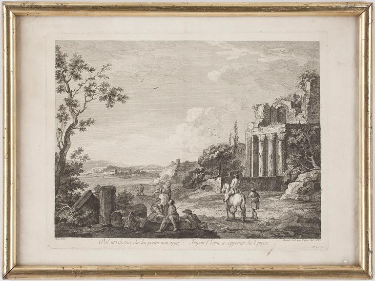 OKÄND KONSTNÄR, gravyr, Italien, 1800-talets första hälft.