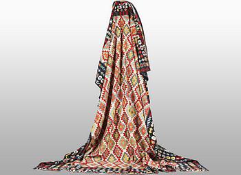 A carpet, Kilim, ca 398 x 316 cm.