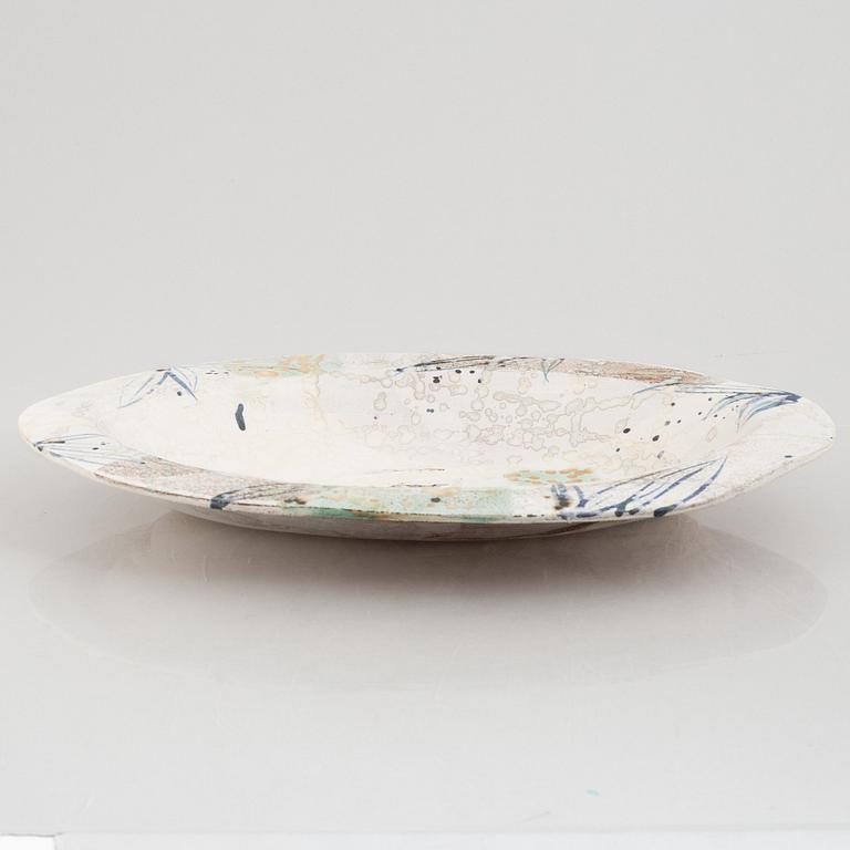 Margareta Andersson, a contemporary stoneware dish, own studio, Kungsbacka.