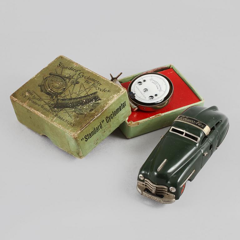 LEKSAKSBIL samt CYCLOMETER, bl a Schuco, 1900-talets första hälft.