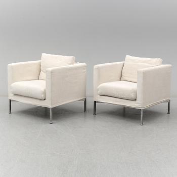 A pair of 'Box' easy chairs by Piero Lissoni from Living Divani.