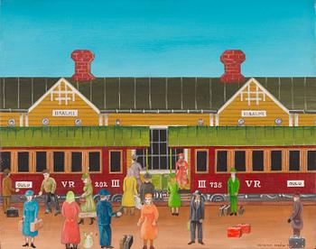 Veikko Sirén, oil on board, signed and dated 1972.