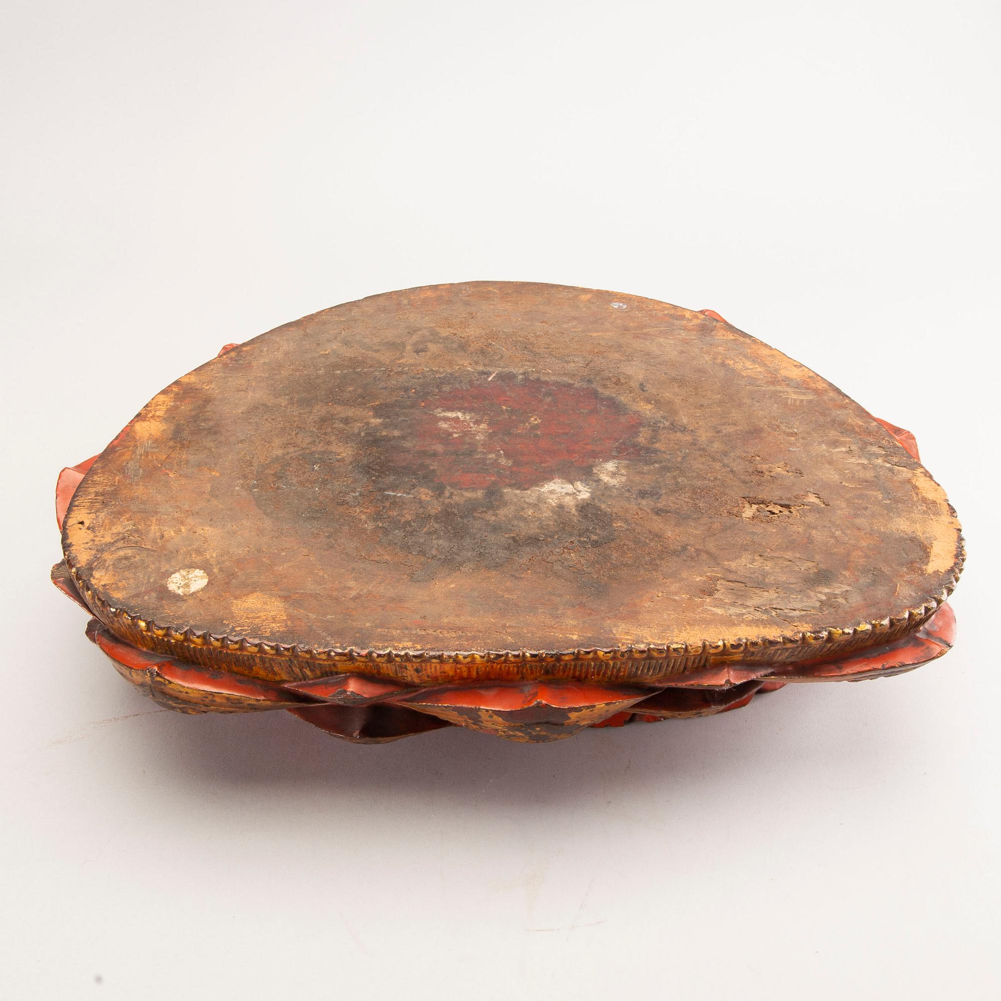 A large gilt and lacquered figure of a seated buddha, Qing dynasty, 19th Century.