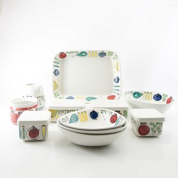 Marianne Westman, servisdelar, 11 stycken, "Picknick", Rörstrand.