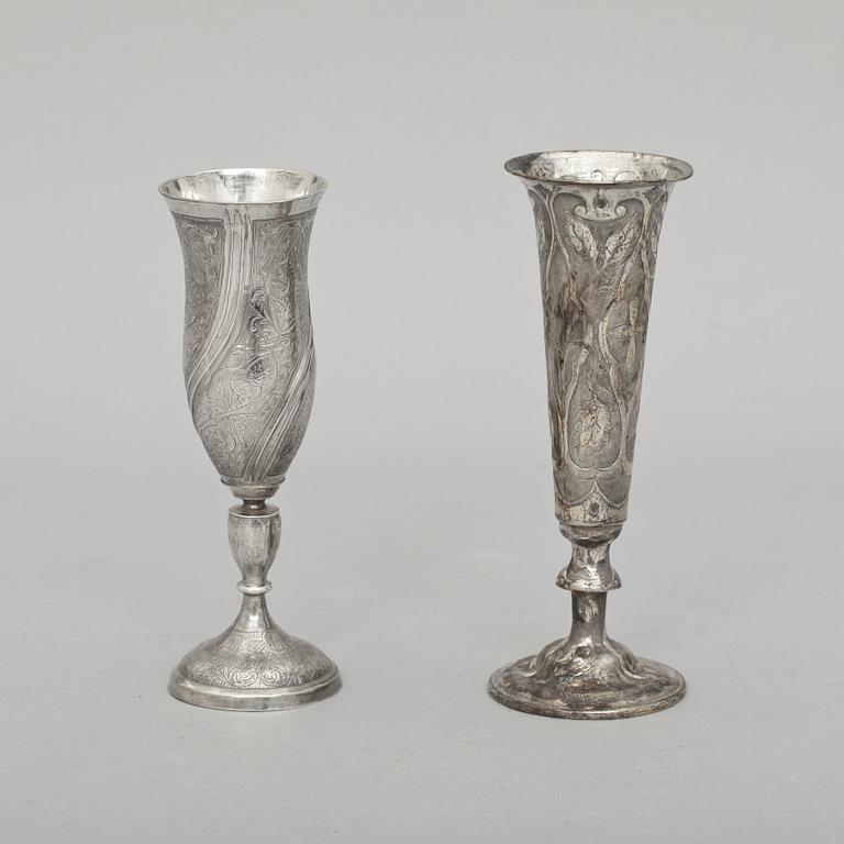 VASER, 2 st, silver. Ryssland, 1800-talets mitt. 140+150gr.