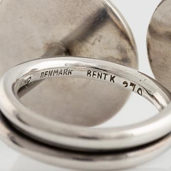 Bent Knudsen, ring, silver, "cirklar", Danmark 1960-tal.