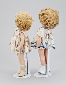 SHIRLEY TEMPLE-DOCKOR, 2 st. The Ideal Novelty and Toy Company, USA. 1930-tal.