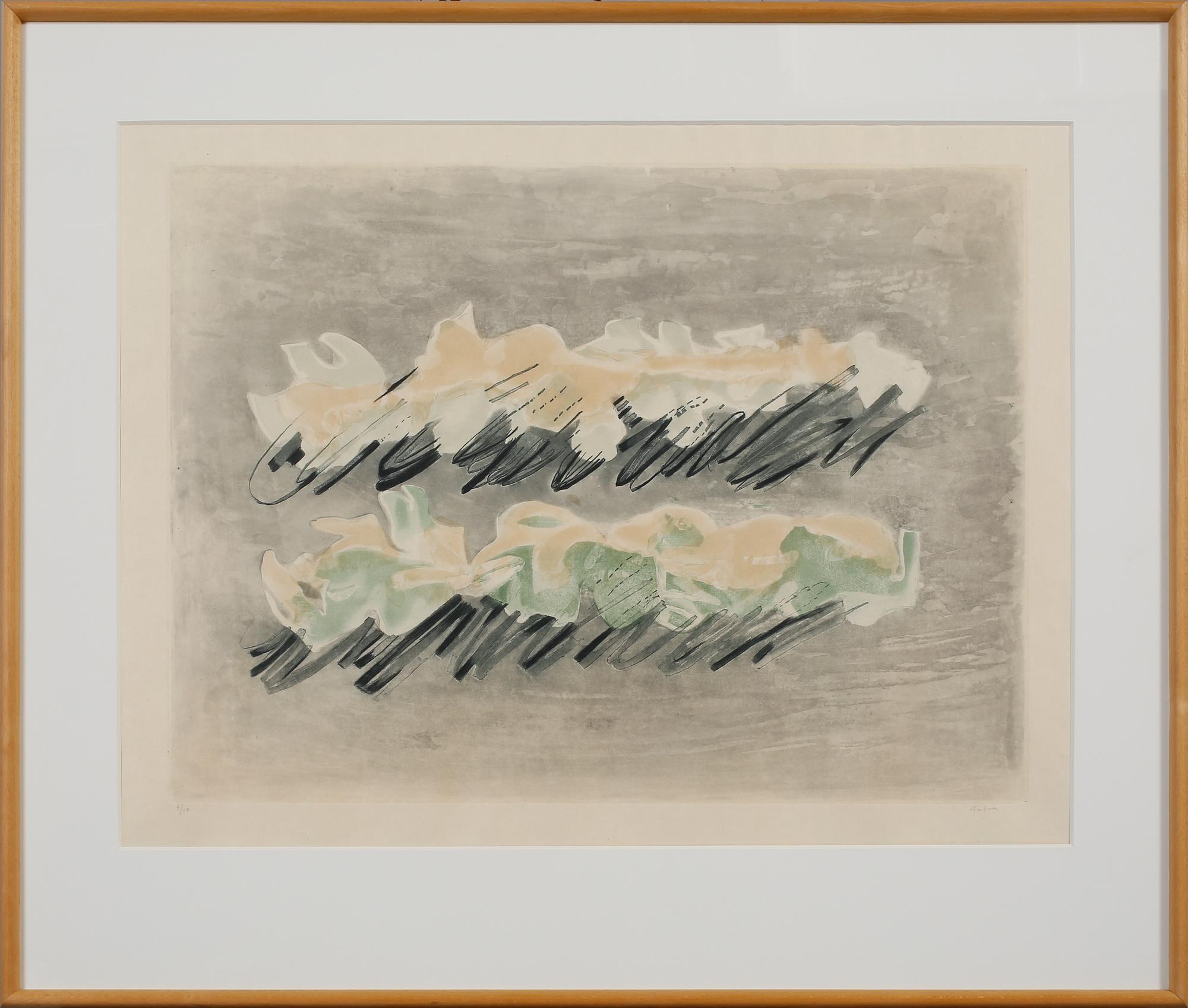 JEAN FAUTRIER, färgetsning, signerad och numrerad 3/10.