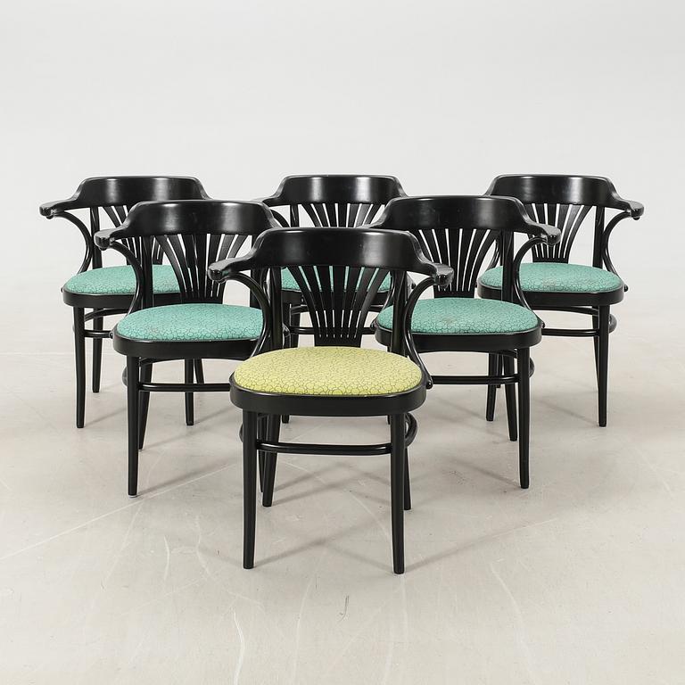 Armchairs, 6 pieces, Gemla, late 20th/early 21st century.