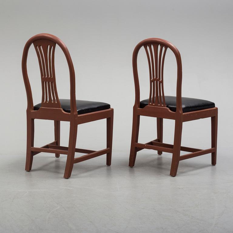 6 early 19th century Gustavian chairs.