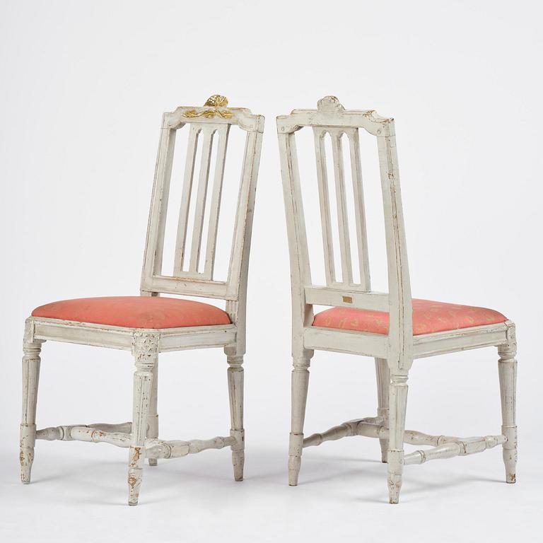 A suite of twelve Gustavian chairs by M. Lundberg the Elder (master 1774-1812).