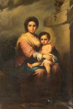 BARTOLOMÈ ESTEBAN MURILLO, copy after, oil on canvas, 19th century.