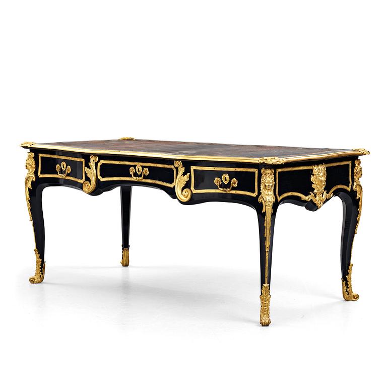 A Régence and style, Ormolu - Mounted Bureau Plat, 18th century and later.