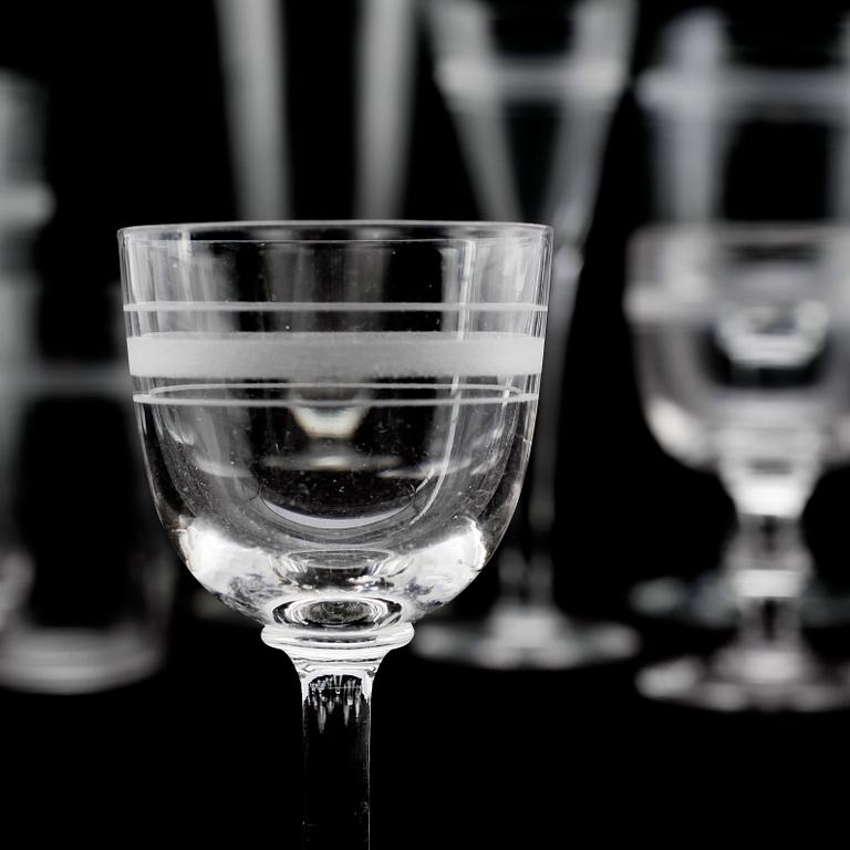 SERVISGLAS, 80 st, sk Rydbergsglas, 1900-talets första hälft.