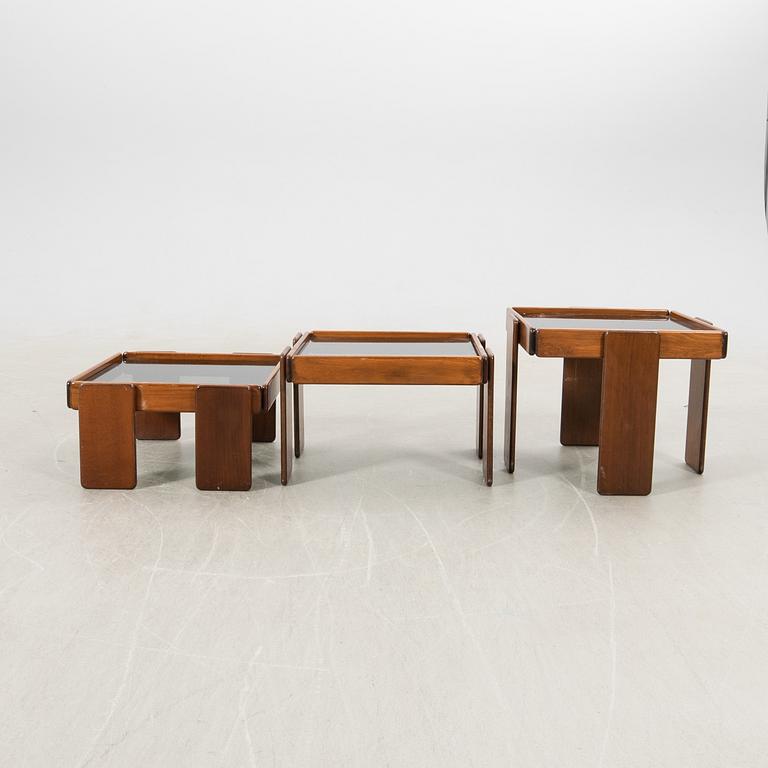 Gianfranco Frattini nesting table 3 pcs for Cassina, late 20th century.