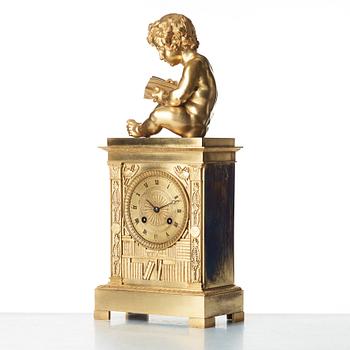 A French Empire early 19th century mantel clock.