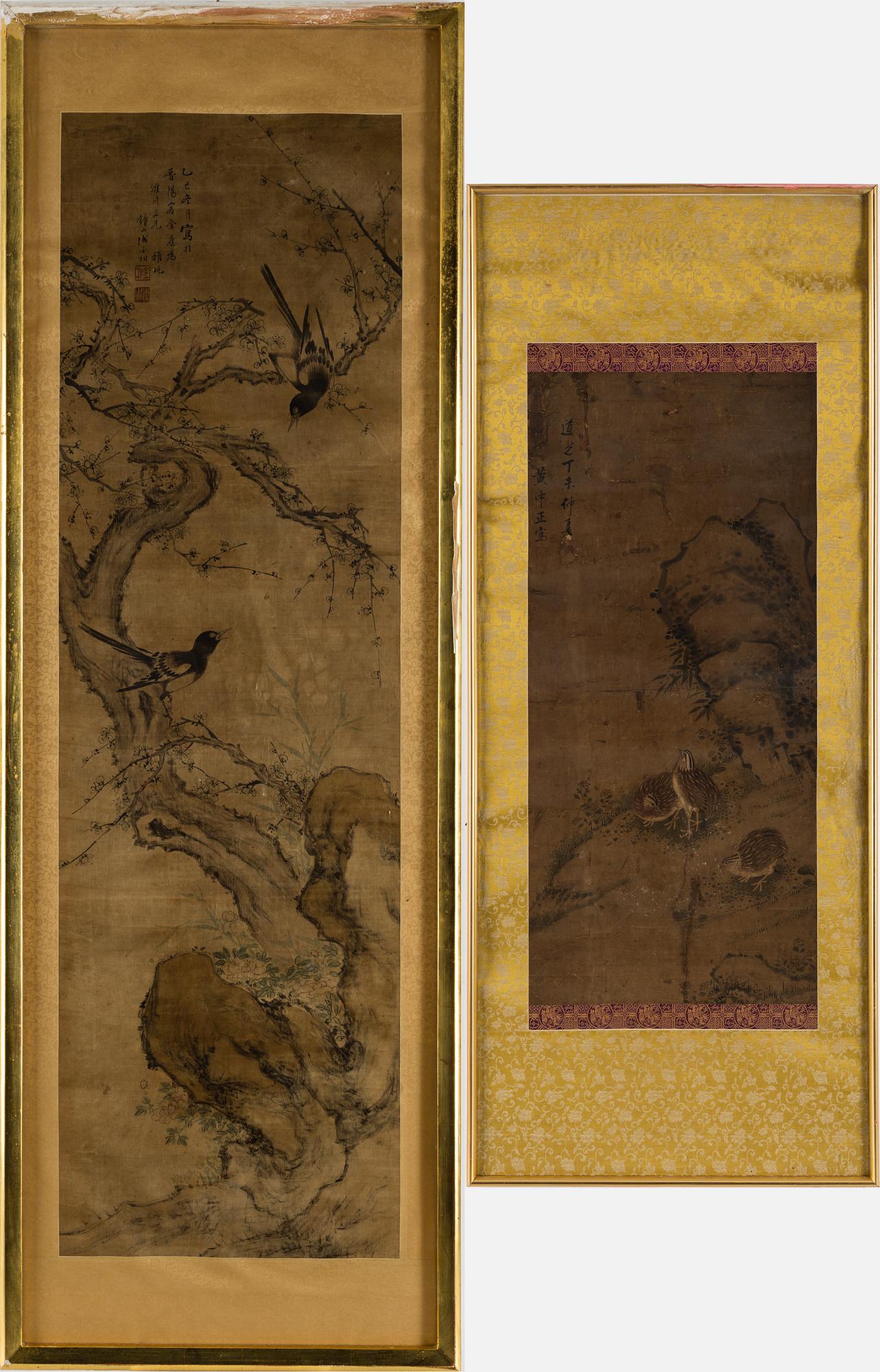 Two paintings, Qing dynasty.