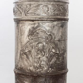 KAMIN, gjutjärn, jugend.