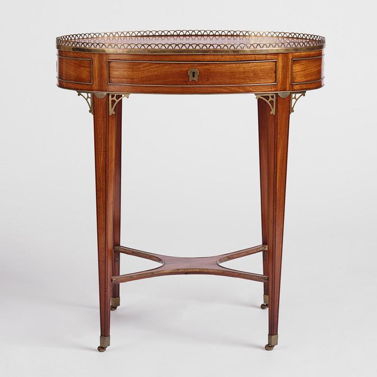 A late Gustavian mahogany table attributed to C. D. Fick (master 1776-1806).