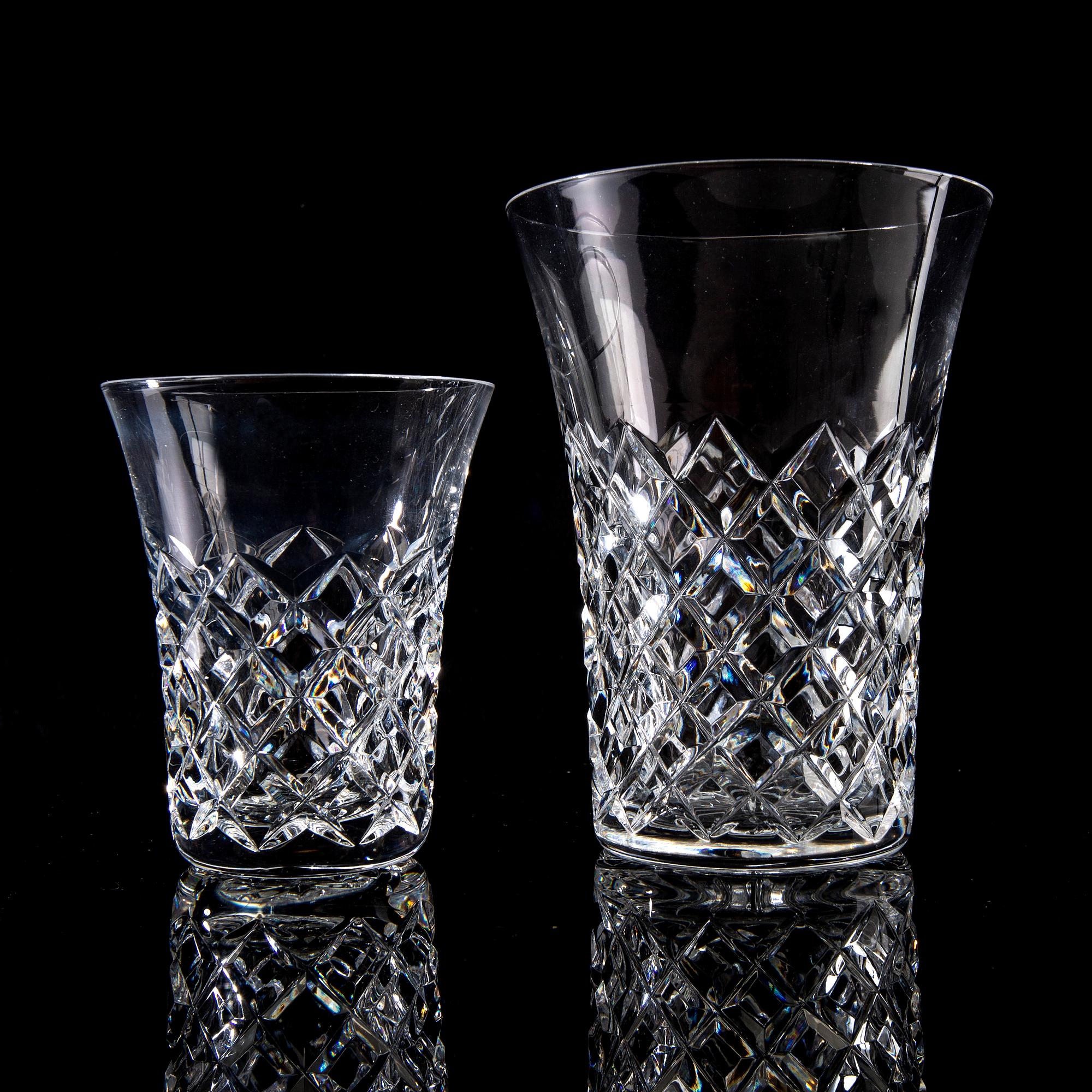 Fritz Kallenberg,a 72 pcs "Rut" glass service from kosta Boda later part of the 20th century.