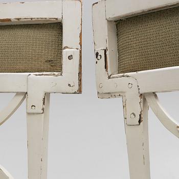 Stolar, ett par, gustavianska, 1700-talets slut.