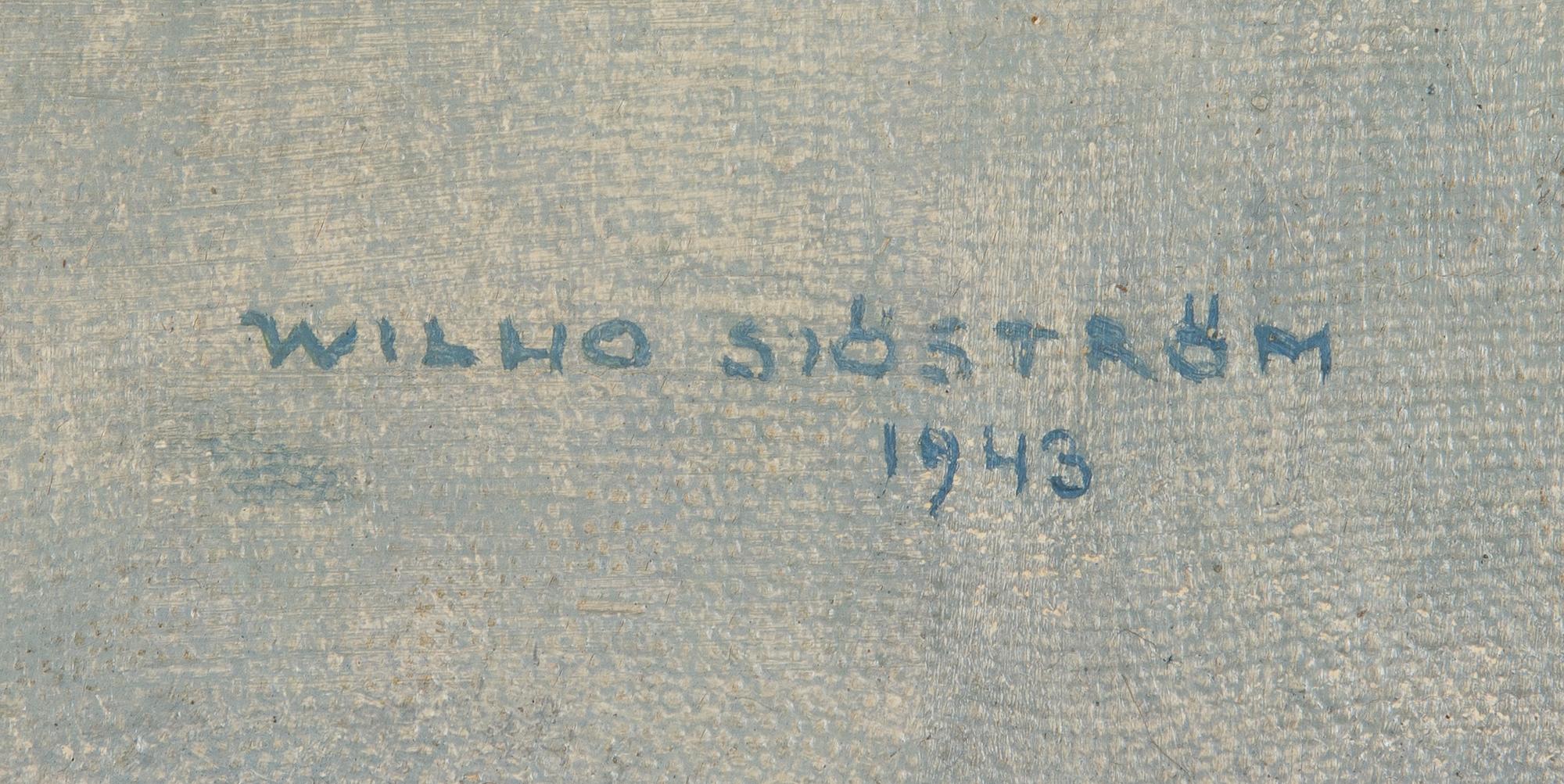 Wilho Sjöström, oil on canvas, signed and dated 1943.