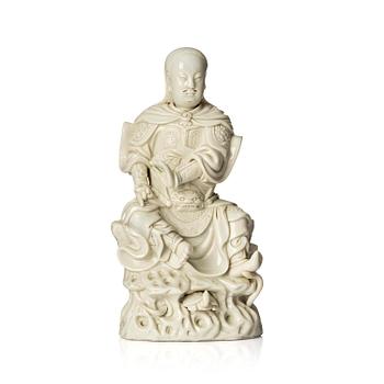871. A blanc de chine figure of Zhenwu, first half of 17th century.