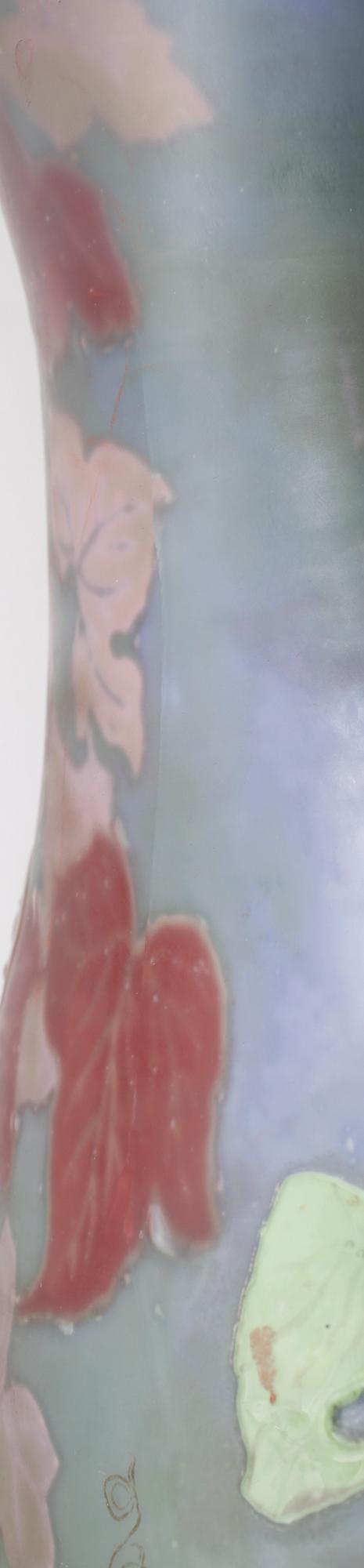 ÉMILE GALLÉ, vas, glas, signerad, Frankrike, tidigt 1900-tal.