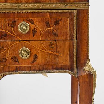 A Gustavian late 18th century secretaire attributed to Jonas Hultsten (master in Stockholm 1773-1794).