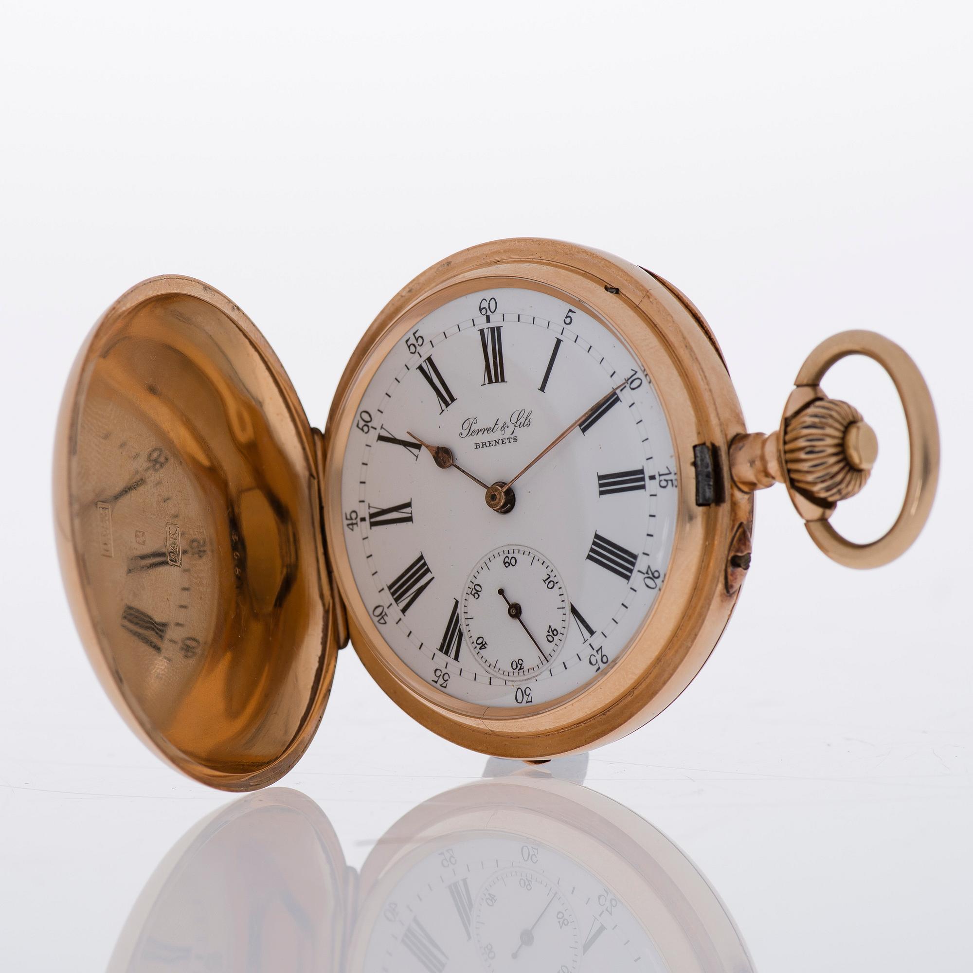 PERRET & FILS, Brenets, pocket watch, 50 mm.