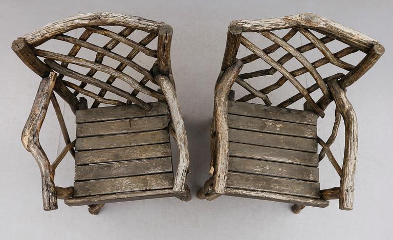 TRÄDGÅRDSSTOLAR, 1 par, 1900-tal.