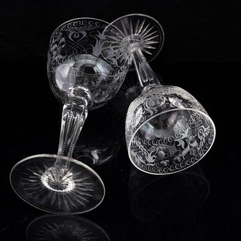 A glass service, 20th century (61 pieces).