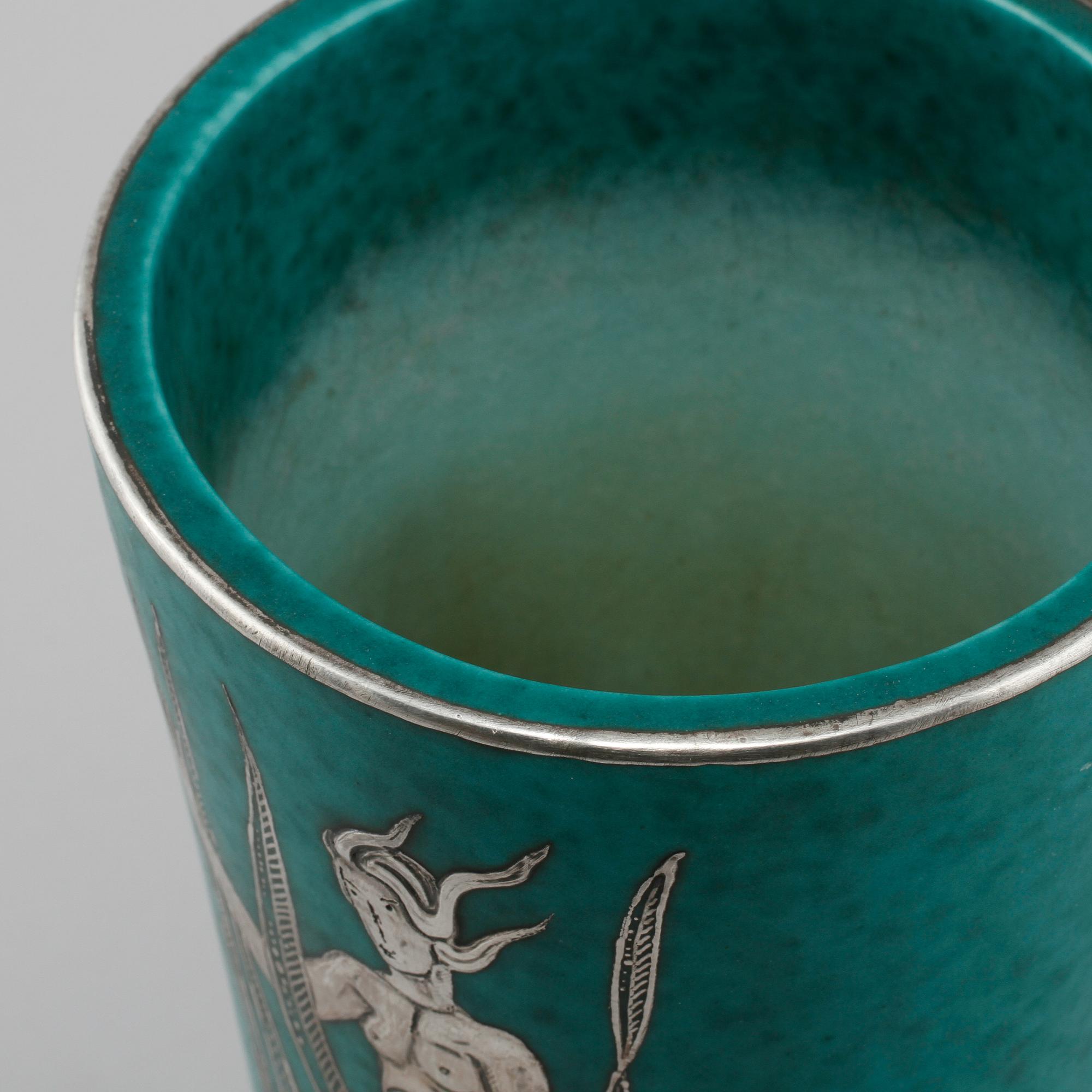 VAS, stengods, "Argenta", Gustavsberg, omkring 1900-talets mitt.