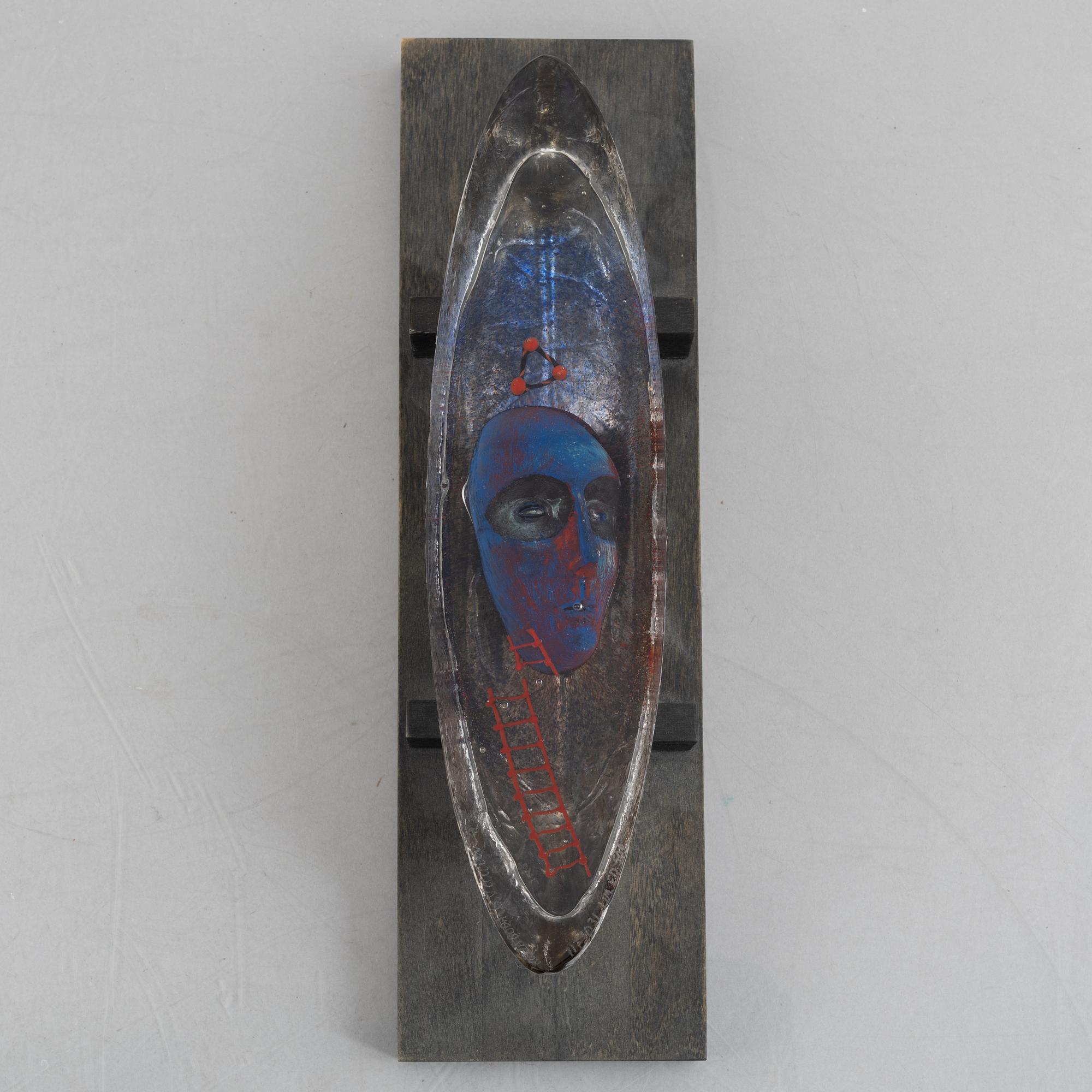 Bertil Vallien, a limited edition glass sculpture, Kosta Boda, Sweden, signed.