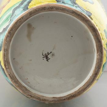 A Famille Jaune porcelain floor vase, China, 20th century.