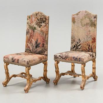 STOLAR, ett par. Barockstil, 1800-tal.